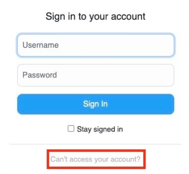 New - Cant Access your Account