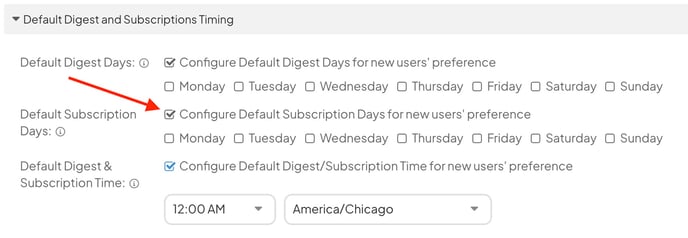 Default Subscription Days