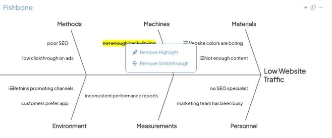 remove highlight and strikethrough
