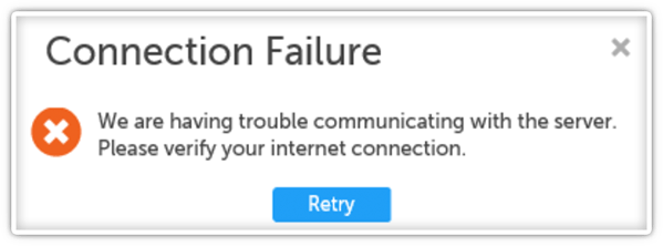 Connection Failure Error