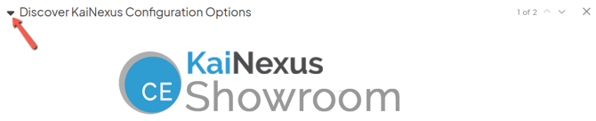 A Board Presentation with an arrow pointing to the drop-down icon