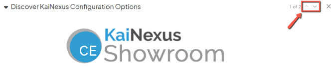 A Board Presentation with an arrow pointing to the up and down caret icons