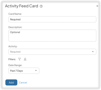 Create Activity Feed Card