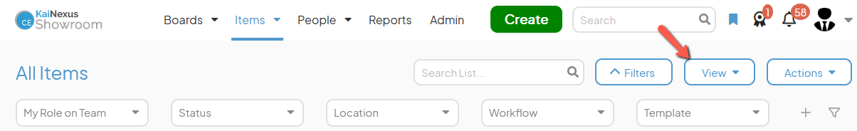 Item List View types